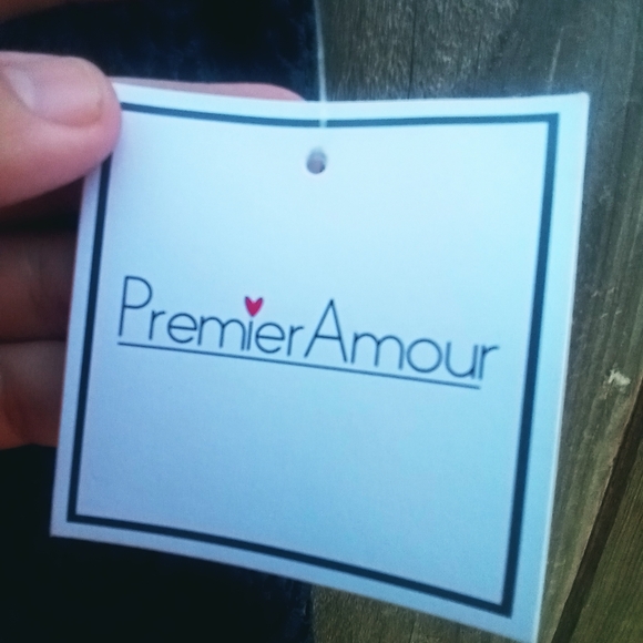 Premier Amour Dress Womens 10 Blue Lace Trim Halter Fully Lined Sleeveless - Picture 9 of 11